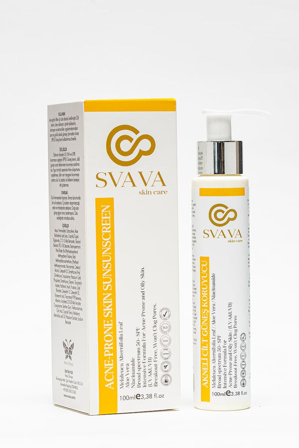 Akneli Cilt Güneş Koruyucu – SPF 50+ | Yağsız & Gözenek Tıkamayan