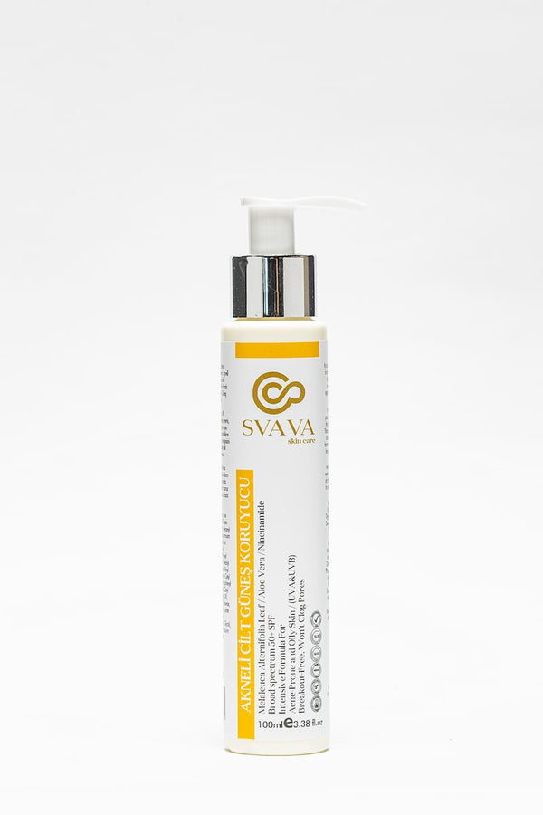 Akneli Cilt Güneş Koruyucu – SPF 50+ | Yağsız & Gözenek Tıkamayan